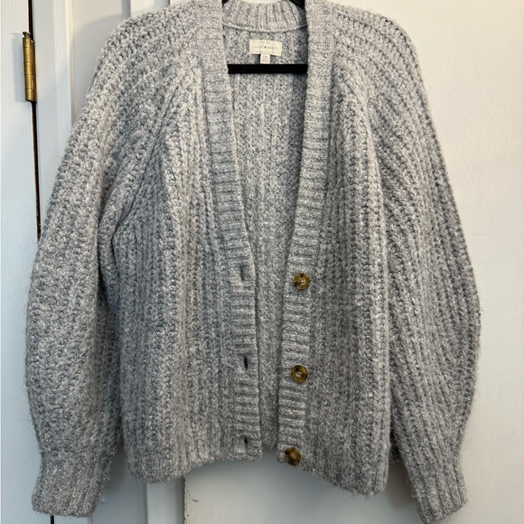 Heather Gray Knit Cardigan - Picture 1 of 4